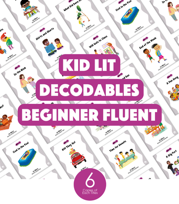 Kid Lit Decodables Beginner Fluent Set (6-Packs) from Kid Lit Decodables