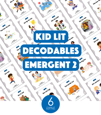 Kid Lit Decodables Emergent 2 Set (6-Packs) from Kid Lit Decodables