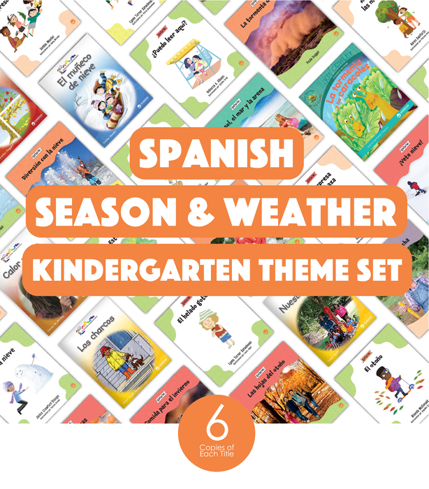 Spanish Seasons & Weather Kindergarten Theme Set (6-Packs)